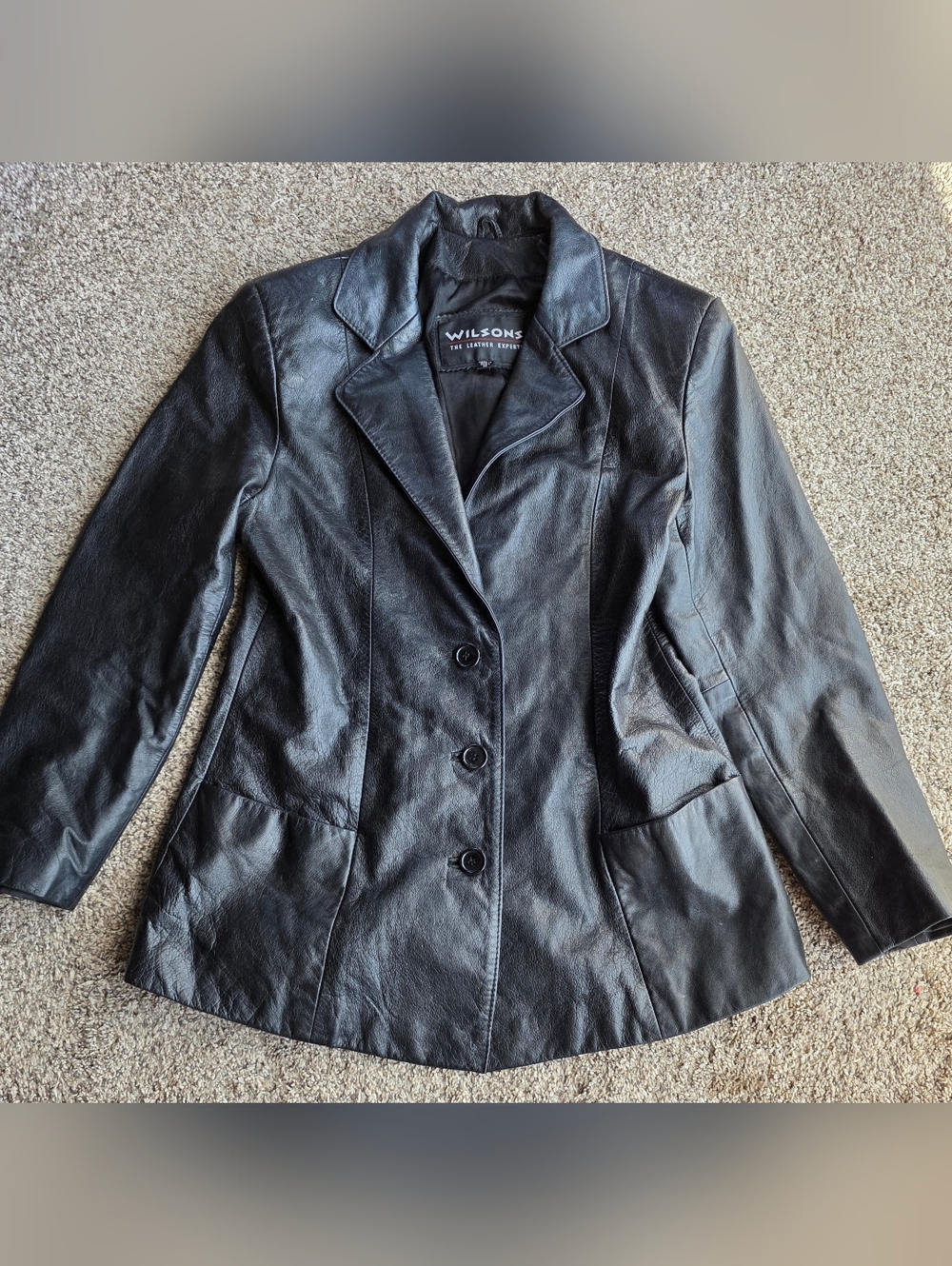 Wilson Black Leather Women's Blazer Jacket